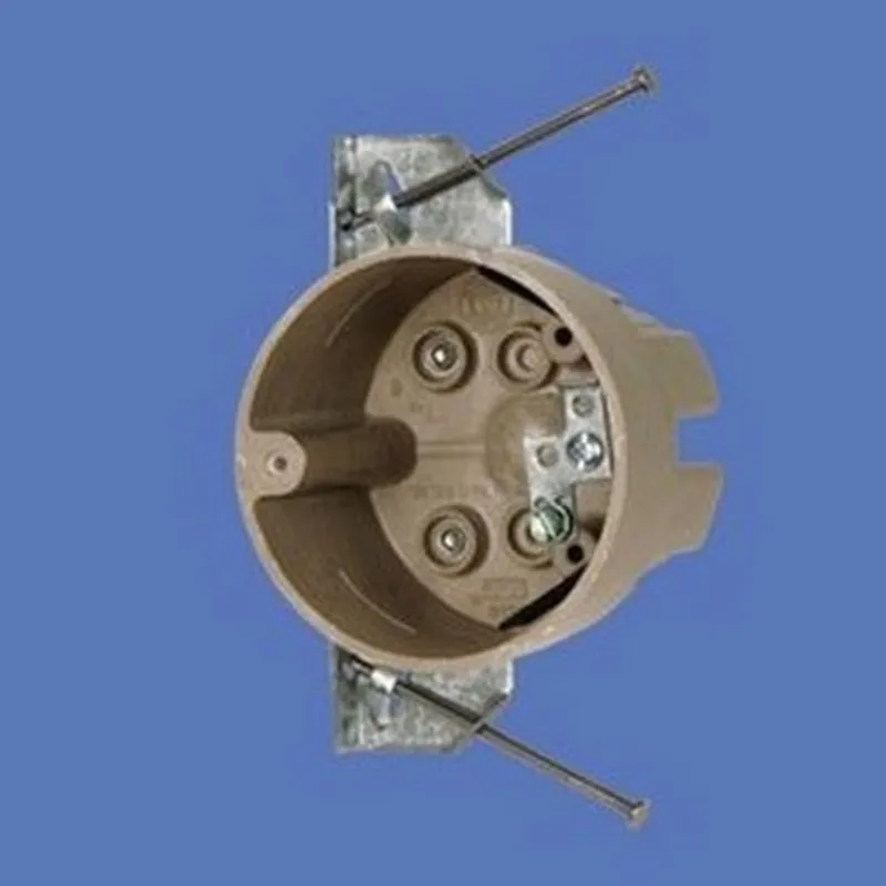 Round, 3-1/2" Fixture Support Box, Depth: 2-3/8", Nail-On