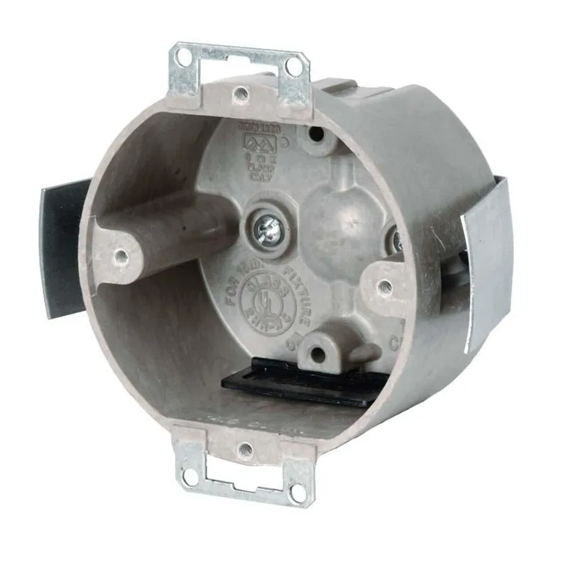 3-1/2" Round Ceiling/Fixture Box, Depth: 2", Old Work, Non-Metallic
