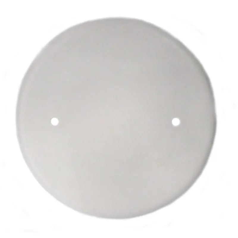 Round Box Cover, Blank, Diameter: 4-1/2", White, Non-Metallic