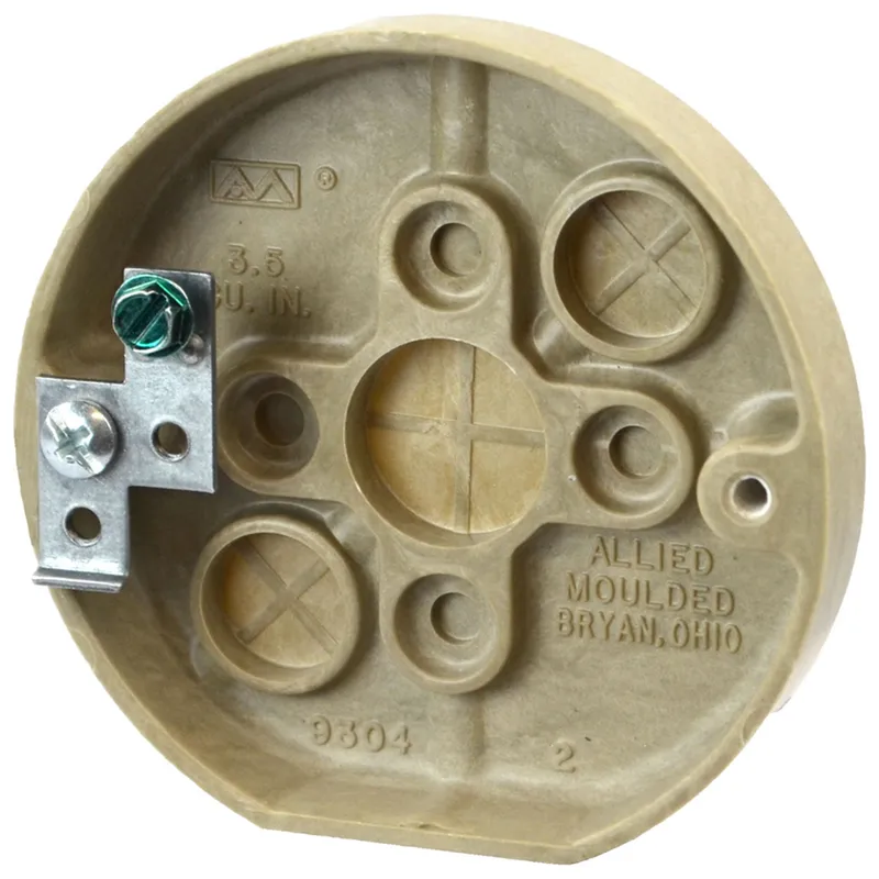 Fan/Fixture Pan, 3-3/8" Diameter, Depth: 5/8", Non-Metallic