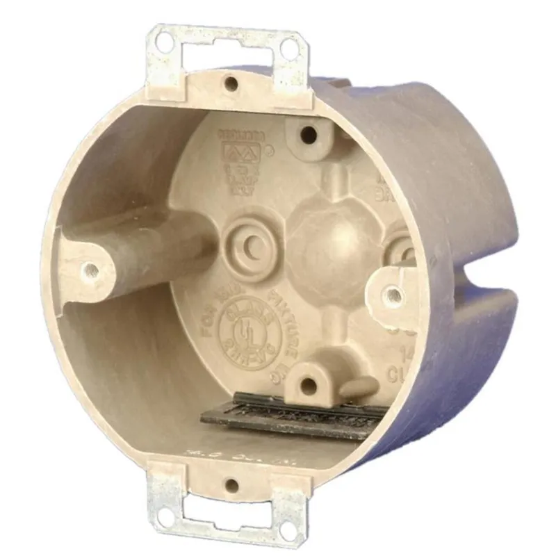 3-1/2" Round Ceiling/Fixture Box, Depth: 2", Old Work, Non-Metallic