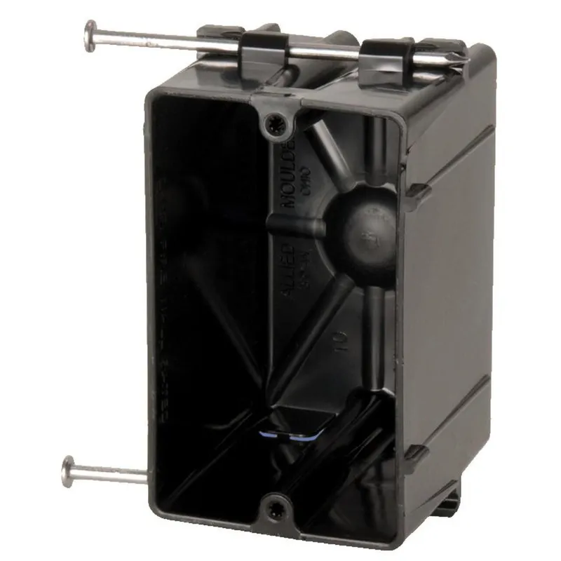 Single Gang Electrical Box, NW, Black