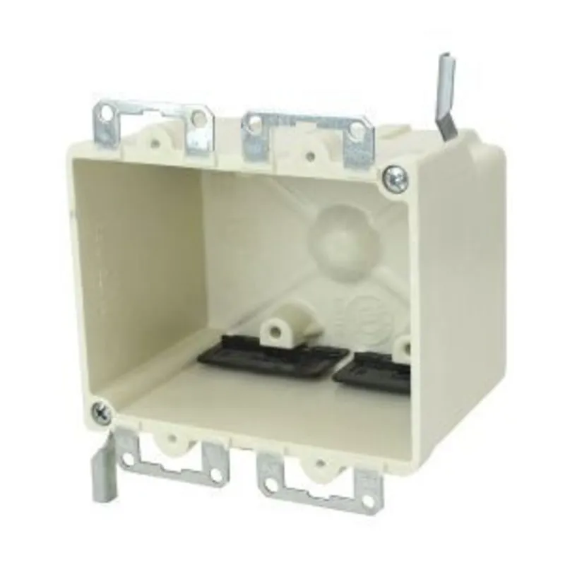 Switch/Outlet Box, 2-Gang, Depth: 2-3/4", Old Work, Thermoset Fiberglass