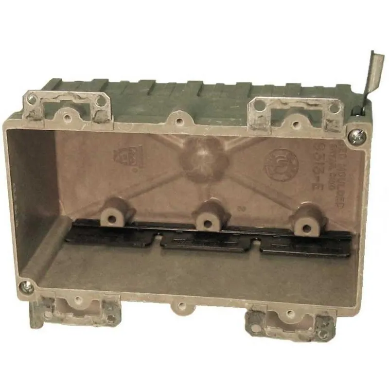 Switch/Outlet Box, 3-Gang, Depth: 2-7/8", Old Work, Non-Metallic
