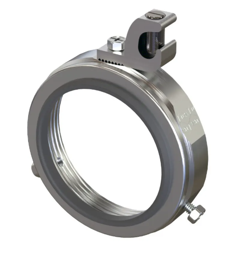 Ground Bushing With Lug, 1" Diameter, 4 - 14 AWG, Steel With Zinc Finish