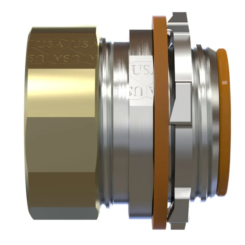 Rigid Compression Connector, 2" Diameter, Raintight, Steel/Zinc Finish