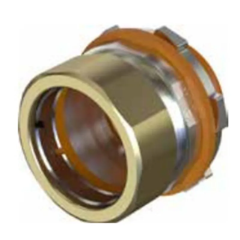 EMT Compression Connector, 3/4" Diameter, Rain Tight, Steel/Zinc