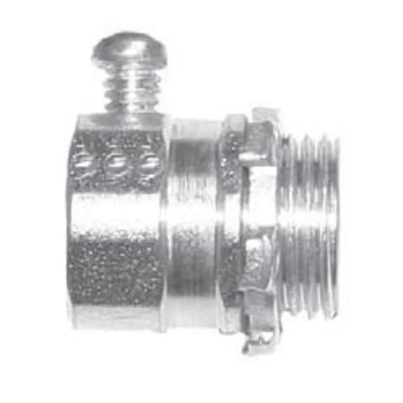 EMT Set Screw Connector, 3/4" Diameter, Steel/Zinc