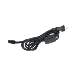 American Lighting 72" 120V Power Cable - Plug w/ Inline Rotary Switch - Black