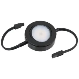 American Lighting 4W MVP LED Puck Light w/ Lead and Tail Wires - 3000K - 235 Lumens - 120V - Black