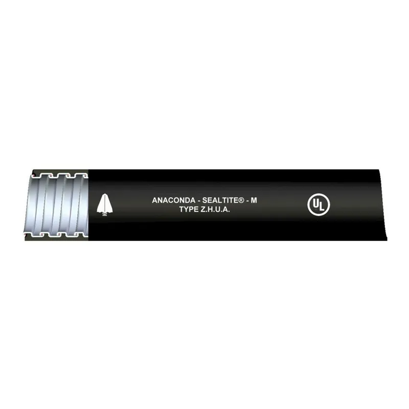 3/8" Liquidtight Steel Flex, Non-Halogen/Low Smoke, Black, 100' Coil
