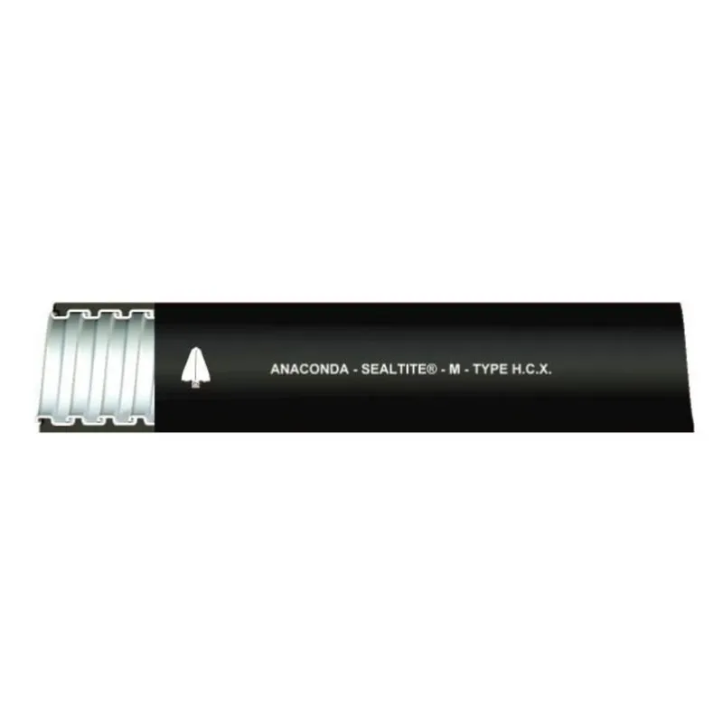 1/2" Liquidtight Steel Flex, Extreme Temp, Black, 100' Coil