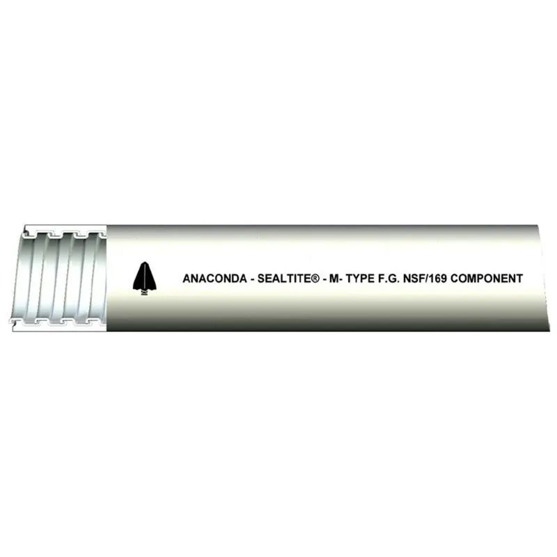 1-1/2 Liquidtight Steel Flex, Food Grade, White, 50' Coil