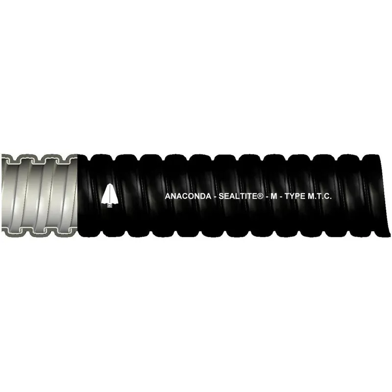 3/4" Liquidtight Steel Flex, Type MTC, Black, 100' Coil