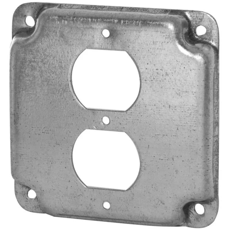 4-11/16" Square Exposed Work Cover, (1) Duplex Receptacle