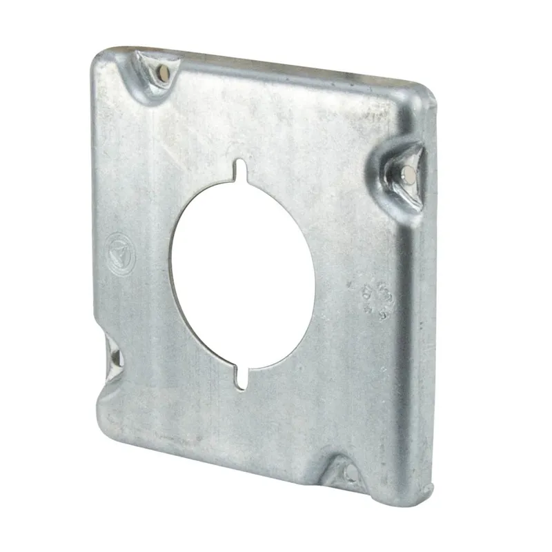 4-11/16" Square Exposed Work Cover, (1) Single Receptacle