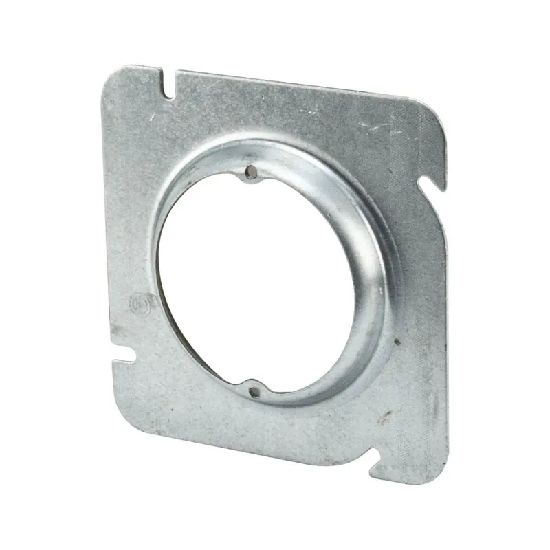 4-11/16" Square Fixture Cover, Mud Ring, 5/8" Raised, Drawn