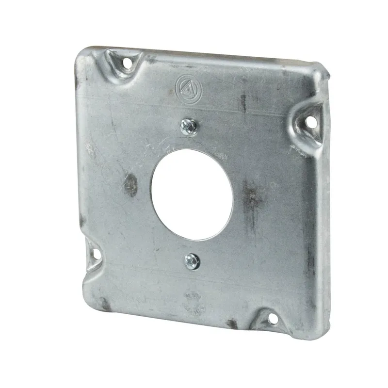 4-11/16" Square Exposed Work Cover, (1) Single Receptacle