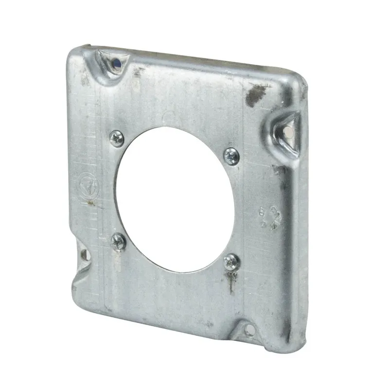 4-11/16" Square Exposed Work Cover, (1) Single Receptacle