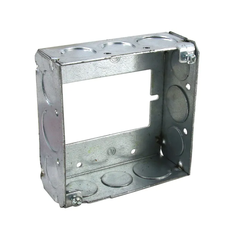 4" Square Extension Ring, 1-1/2" Deep, Welded, Metallic