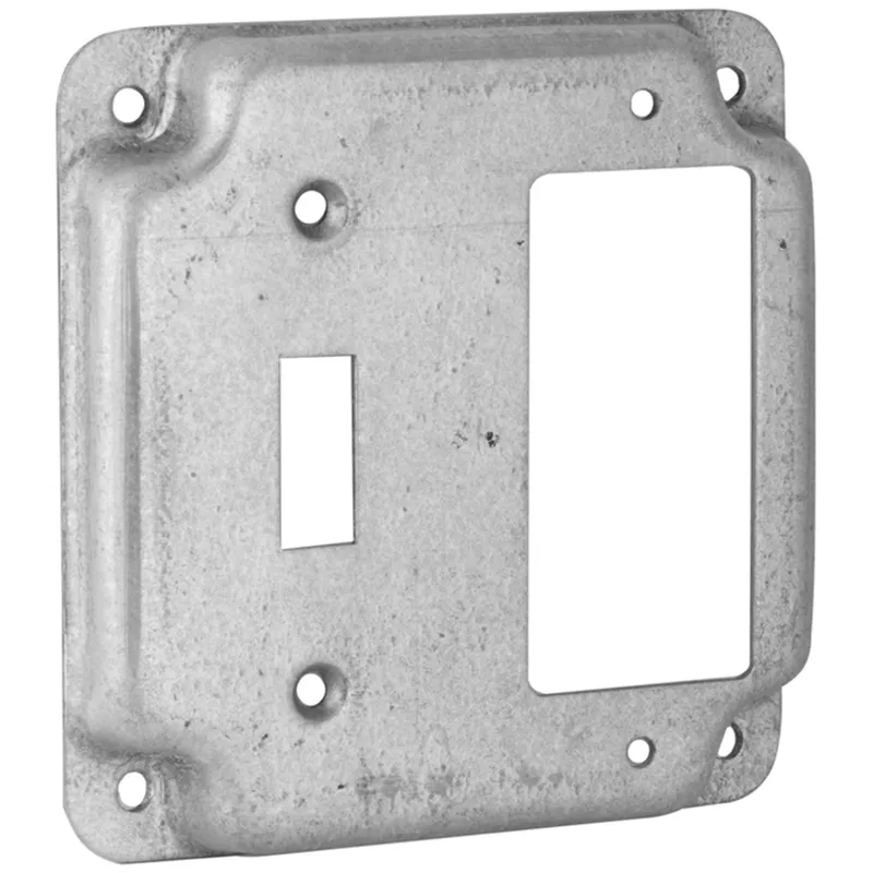 4" Square Exposed Work Cover, (1) Toggle Switch, (1) GFCI