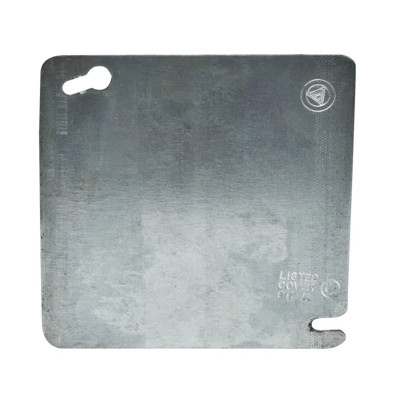 4" Square Cover, Flat, Blank