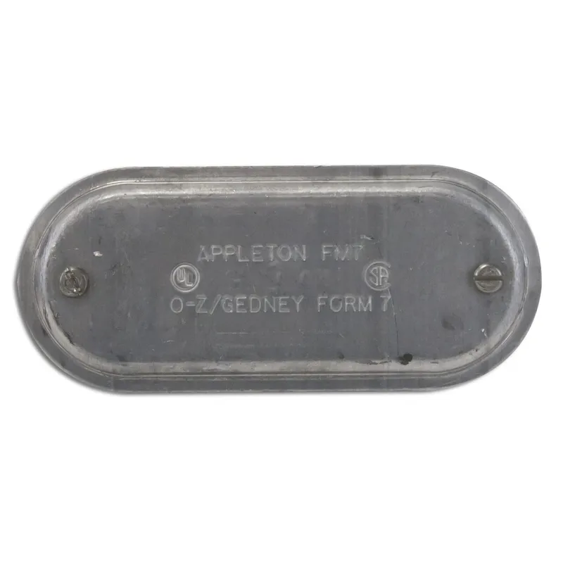 Conduit Body Cover, 3/4", Form 7, Aluminum