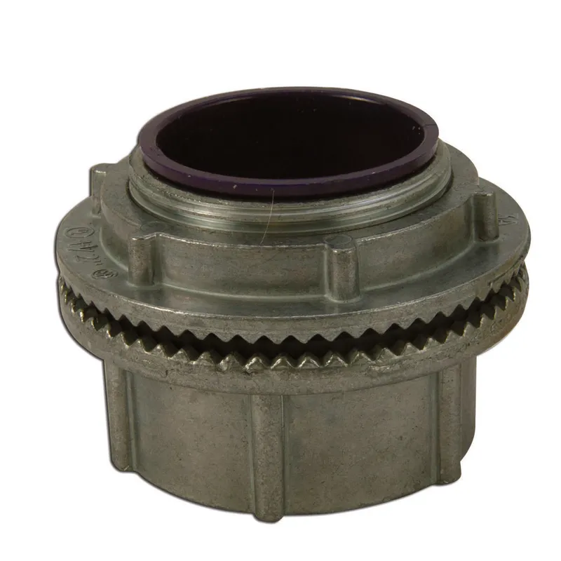 Conduit Hub, 1-1/2", Insulated, Raintight, Zinc Die Cast