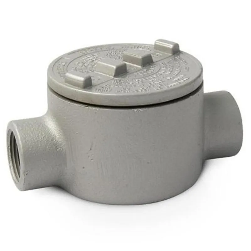 Conduit Outlet Box, Type GRC, (2) 1/2" Hubs, Malleable