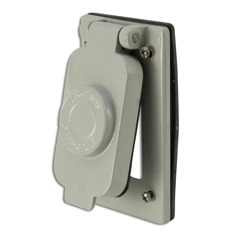 Vapor Proof GFI Cover, 1-Gang, Aluminum