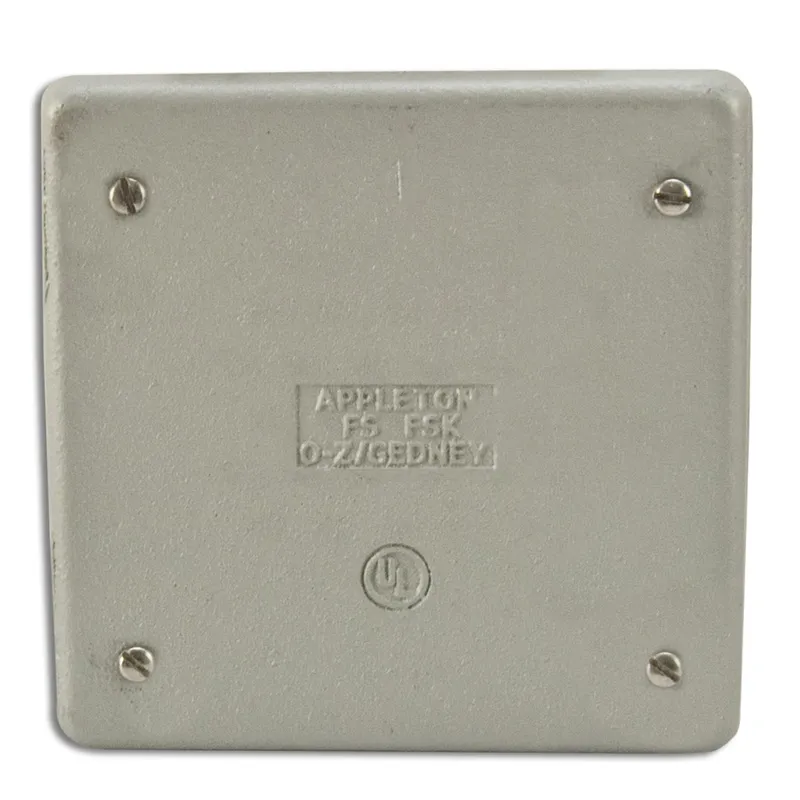 Blank Cover, 2-Gang, Malleable Iron