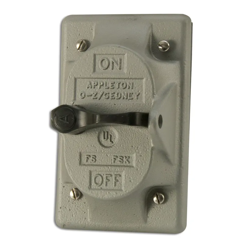 Vapor Proof Switch Cover, FS/FD, 1-Gang, Aluminum