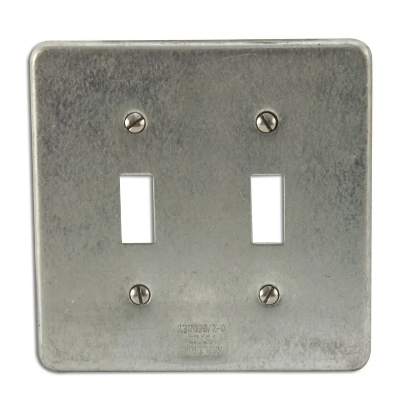 Toggle Switch Cover, 2-Gang, Fits FS and FD Boxes