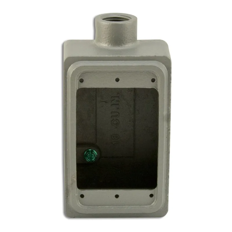 FS Device Box, 1-Gang, Feed-Thru, 3/4", Aluminum