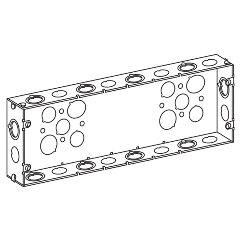 Switch Box, 6-Gang, 1-7/8" Deep, Conduit Knockouts, Welded, Steel