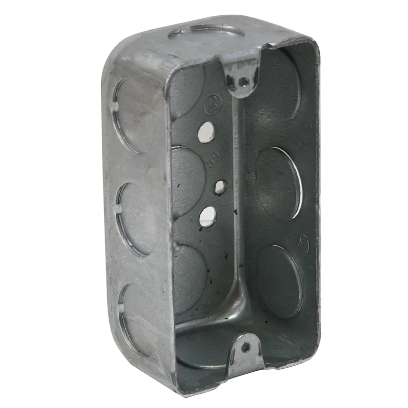 Handy Box, 1-1/2" Deep, 1/2" KOs, Drawn, Metallic