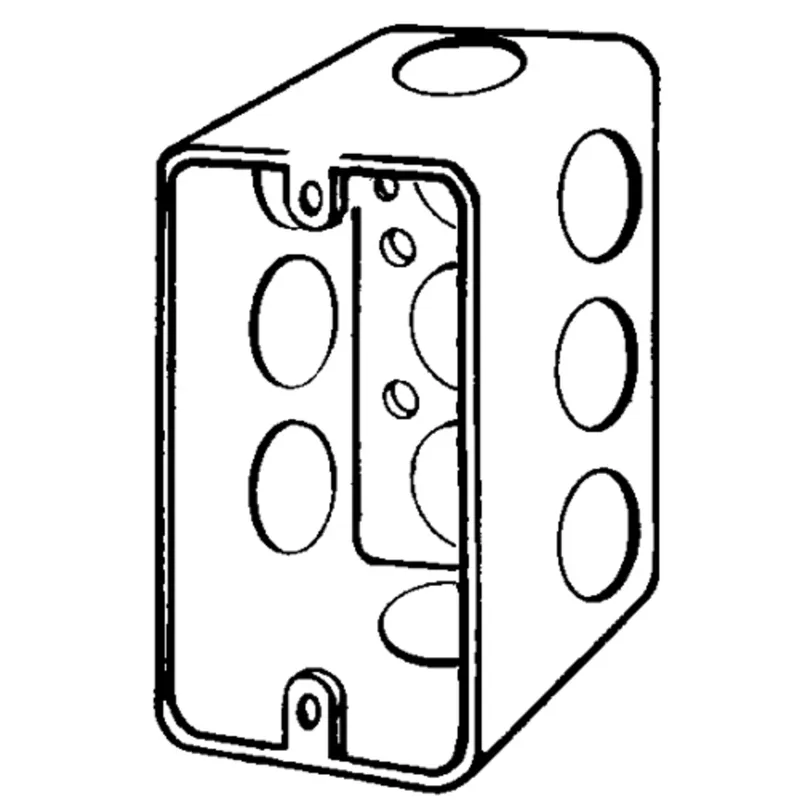 Handy Box, 2-1/2" Deep, 1/2" KOs, Drawn, Steel