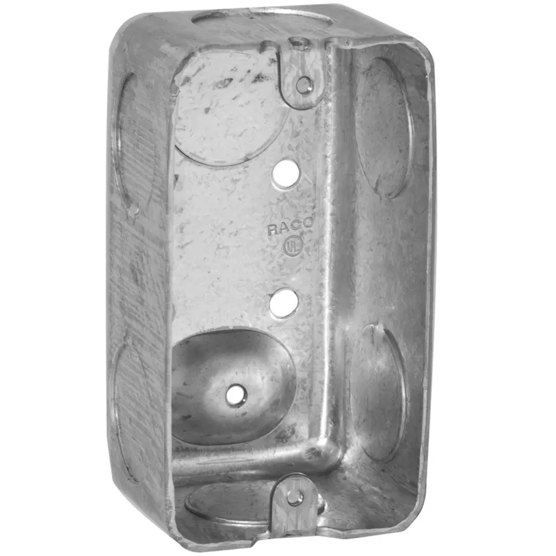 Handy Box, 1-7/8" Deep, 3/4" KOs, Drawn, Metallic