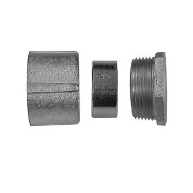 Rigid Three-Piece Coupling, 2", Threaded, Malleable