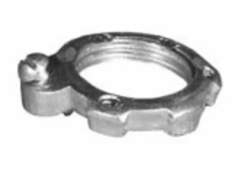 Bonding Locknut. Size: 4". Material: Zinc Plated Steel