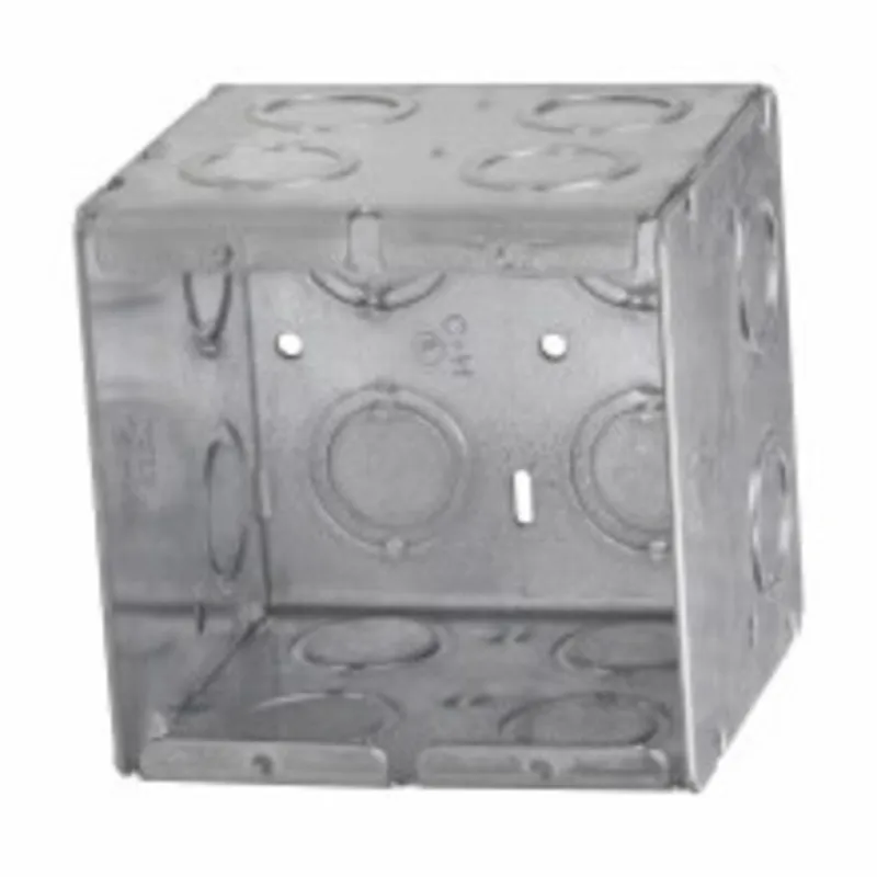 Masonry Box, 2-Gang, 3-1/2" Deep, 1/2 " & 3/4" KOs, Metallic