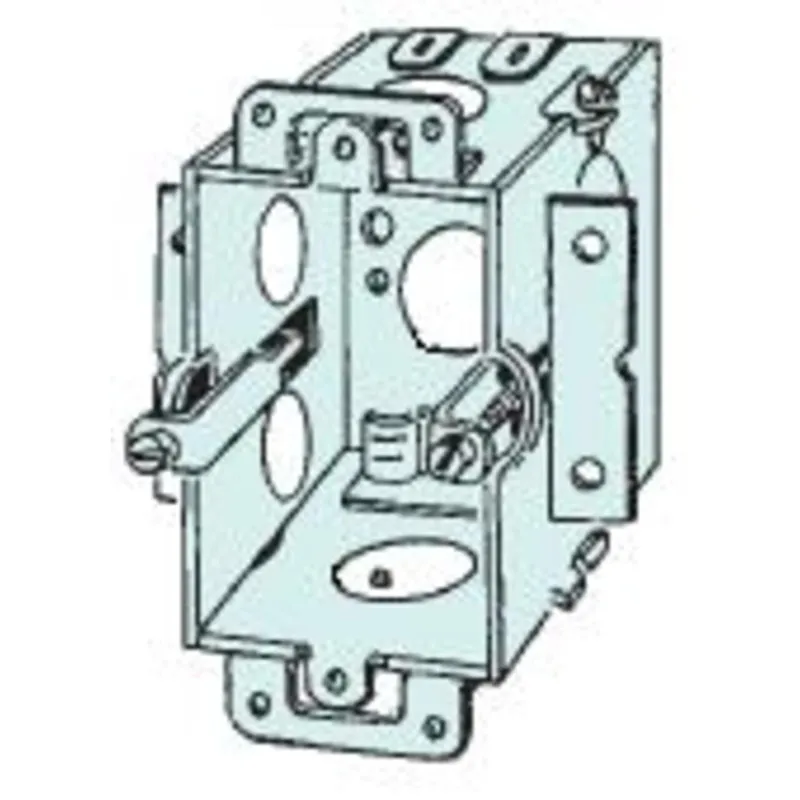 Switch Box With Old Work Bracket, 2-1/2" Deep, Knockouts, Metallic