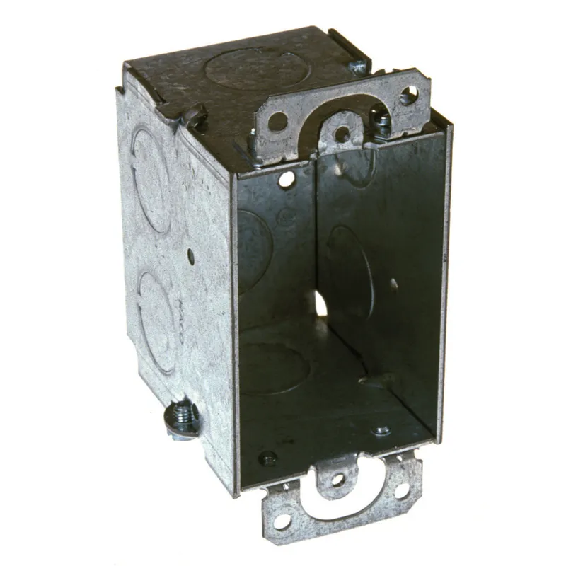 Switch Box With Plaster Ears, 3 x 2 x 2-1/2", Drawn, Steel