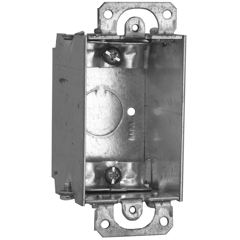 Switch Box, Gangable, 2-1/2" Deep, NM Cable Clamps, Ears