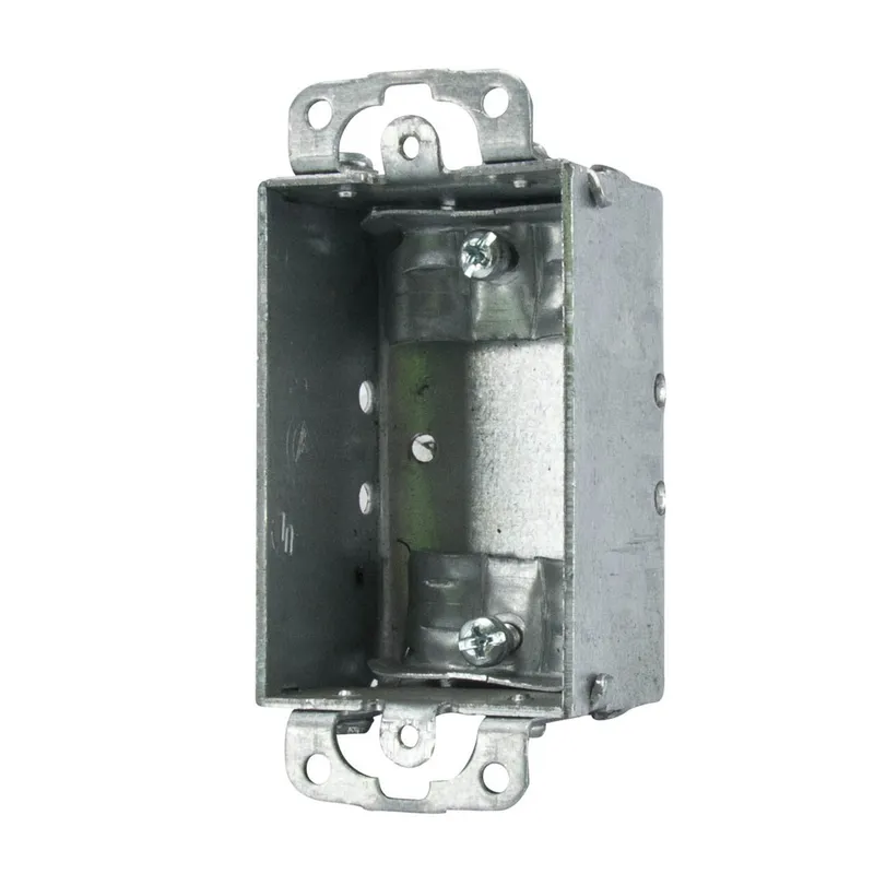 Switch Box, Non-Gangable, 1-1/2" Deep, NM Cable Clamps, Ears