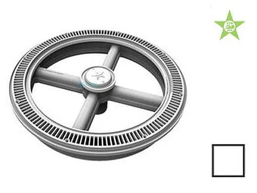 AquaStar FC20101 Full Circle Drain Cover, Center Cap and Screws | White