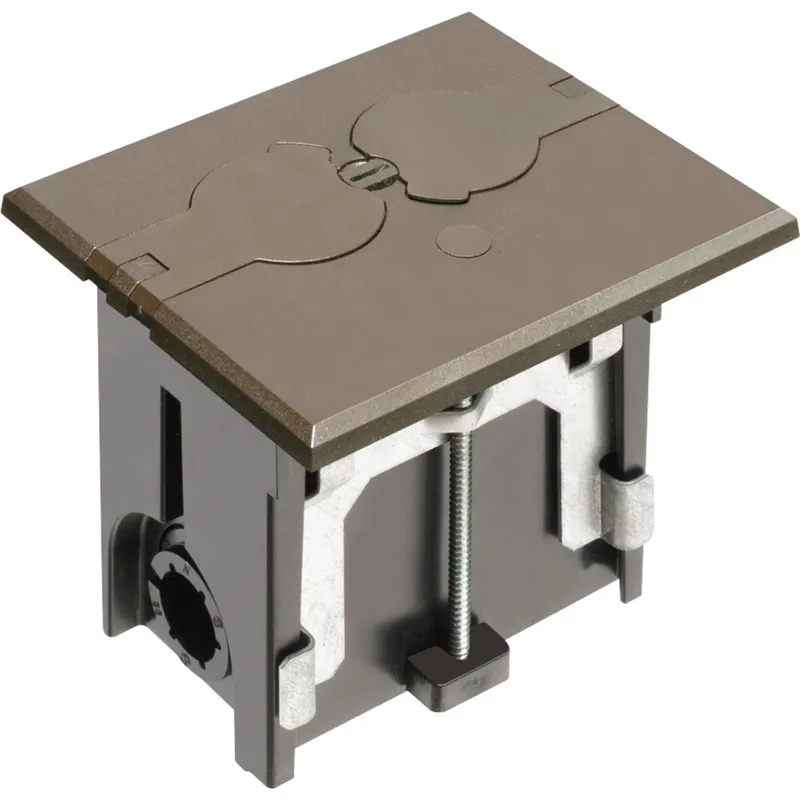 Adjustable Floor Box, 1-Gang, Brown