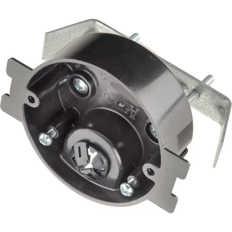 3-1/4" Round Fixture Box, Depth: 1-1/4", Non-Metallic