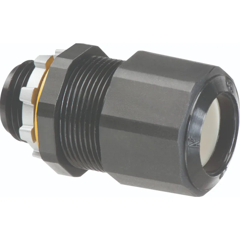 Cord Connectors, Low Profile, Strain Relief, 1/2"
