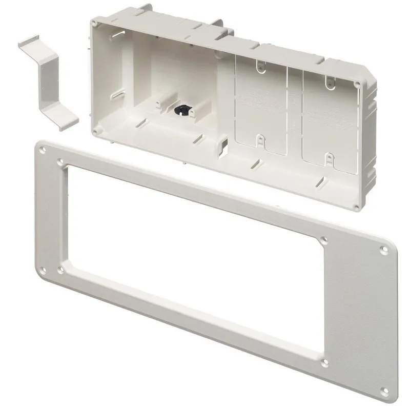 Recessed Entertainment Box, Old Work, 4-Gang, Non-Metallic